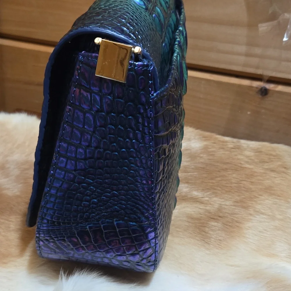 Brahmin Small Nadine Royalty Ombré Crossbody Bag NWT